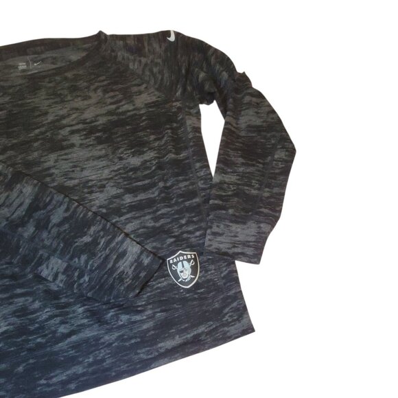 Nike NFL Raiders Womens Long Sleeve Crewneck Top XL Gray Black - Picture 4 of 11